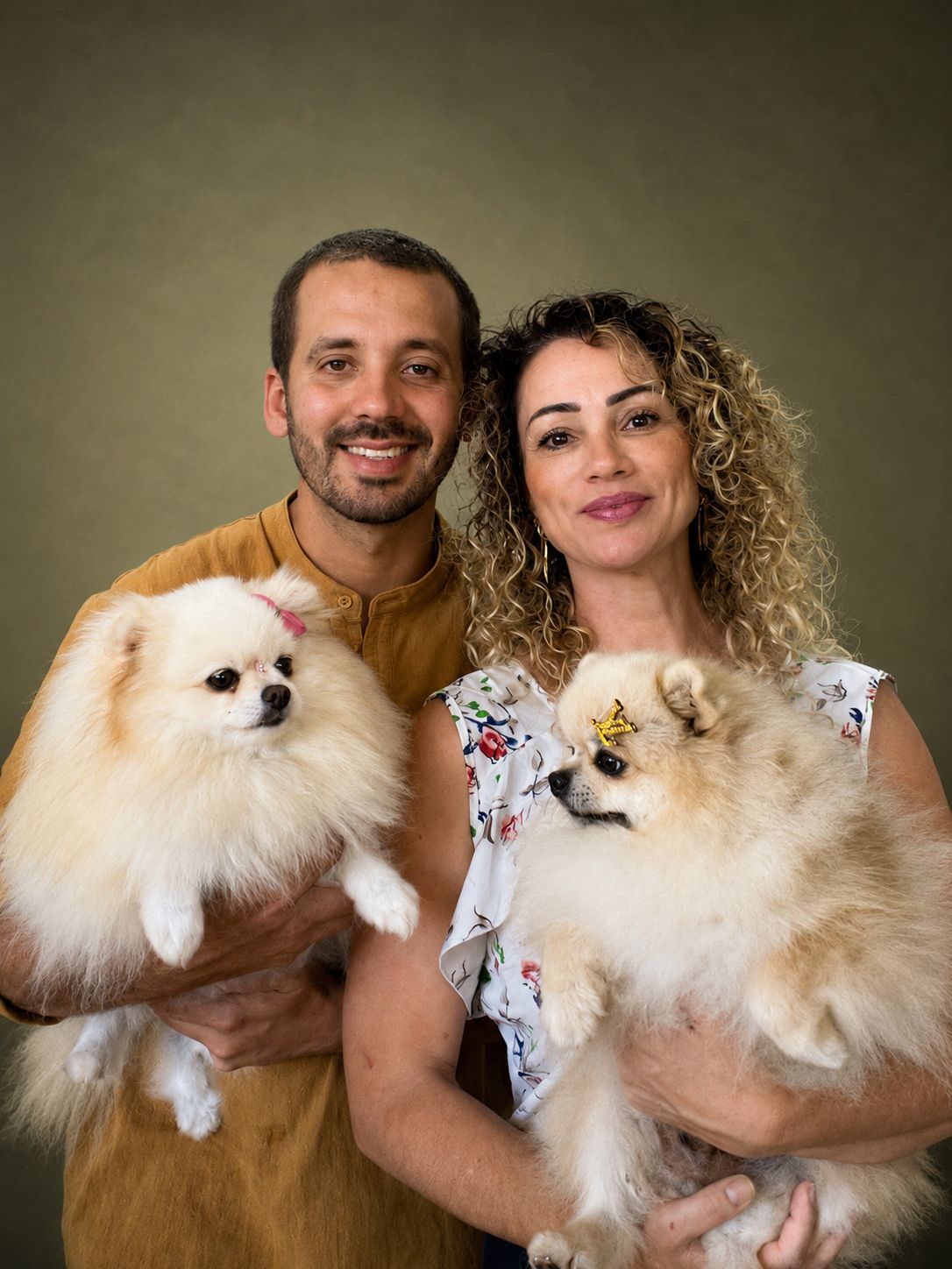 Renan e Gislane, criadores do Dom Petti Pomerânia